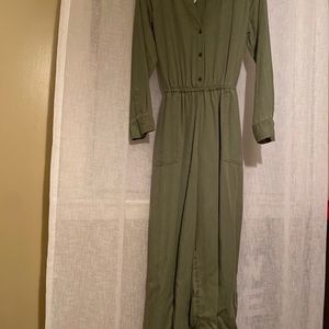 Green khaki jumpsuit